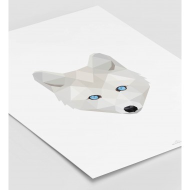 POLARFUCHS Poly Art als hochwertiger Print im minimalistischen Stil von Skanemarie +++ Geschenkidee +++ Poster, Wandbild