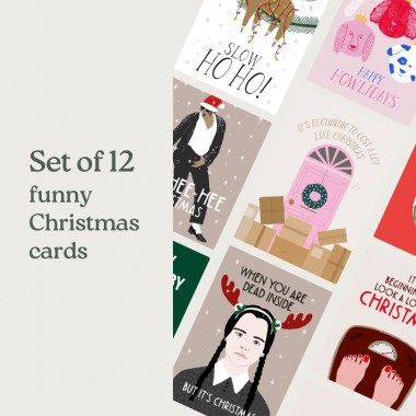 typealive / Weihnachtskarten-Set / 12er SET "FUNNY"