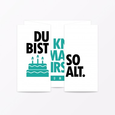 TYPOP Geburtstagskarte "Du bist so alt" Faltkarte inkl. Umschlag