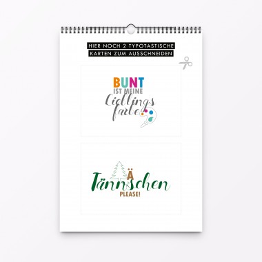 TYPOP 
Geburtstagskalender „Ich esse Kuchen“ A4 immerwährend inkl. Bonusblatt