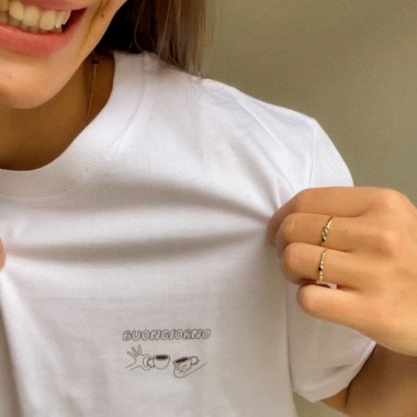 Larrys Fashion - buongiorno Shirt - weiß