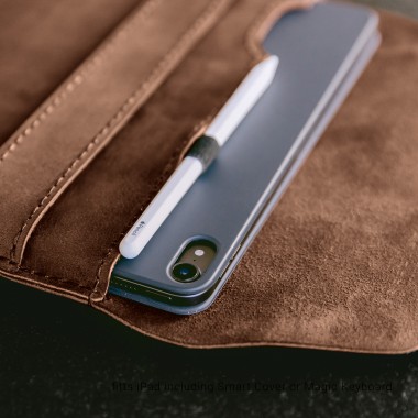 hecho. Hülle mit Stifthalter für iPad mini 1-6 Handmade | Pull-Up Leder "Fernando"