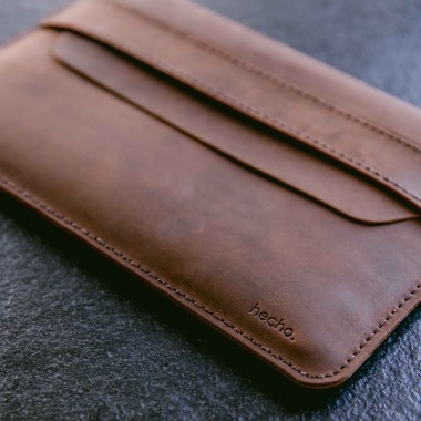 hecho. Ledertasche "Fernando" für MacBook Pro 13" Retina (Hülle, Cover, Sleeve, Schutz)