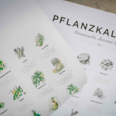 50x70cm Pflanzkalender und Aussaatkalender für den Garten
