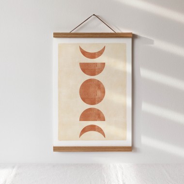 Paperlandscape | Kunstdruck | Mondphasen Terracotta | verschiedene Größen
