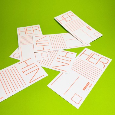 Bob and Uncle Design HIN & HER Postkarte (2er-Set)