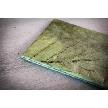 Nachhaltige vegane 15–16 Zoll Laptoptasche aus Blättern, MacBook Hülle – Vegan Leder mit Zipper in grün