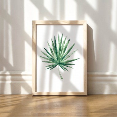 Paperlandscape | Aquarell Kunstdruck "Fächerpalme" | Pflanze | Palmblatt | verschiedene Größen