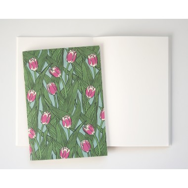 Notizheft A6 mit Tulpenmuster // Papaya paper products