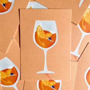 Aperolglas – Postkarte A6