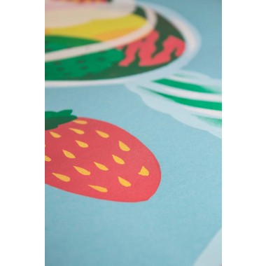 Stencil Artprint »Eisbecher Erdbeere« 50x70cm