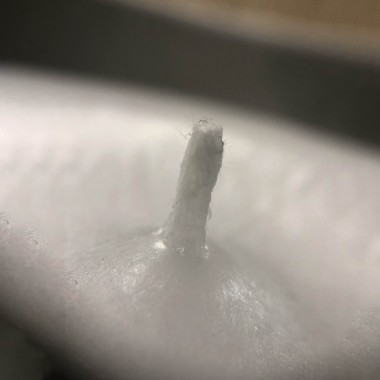 Nachfüllbares Beton-Indoor-Feuer “DARK M” – mit Ledergriff Farbe Schwarz - Ideal Wachsreste verbrauchen
