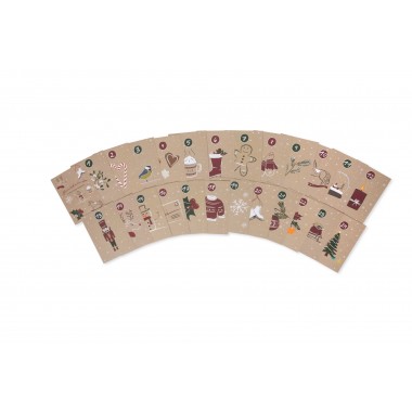 klotzaufklotz Adventskalender mit Karten Nussbaum