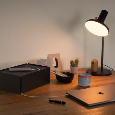 Charge-Box Ladestation Schwarz / Kork
