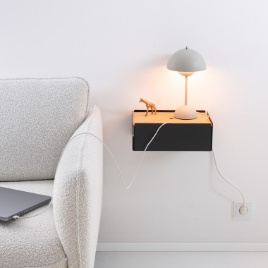 Charge-Box Ladestation Schwarz / Kork