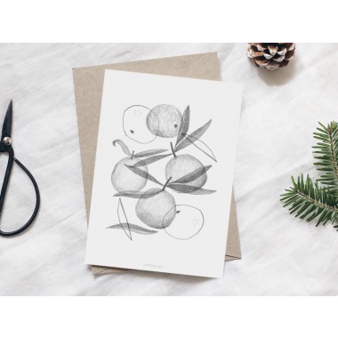 typealive / Weihnachtskarten 4er Set / Clementines