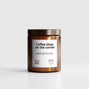 Coffee shop on the corner - Duftkerze - Handmade - Sojawachs