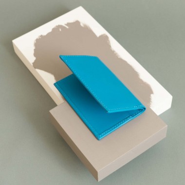 Mini Geldbörse Blau – aus Premium Nappaleder