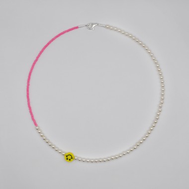 »LuvLuv« SMILEY-Kette in Rosa von pinapina