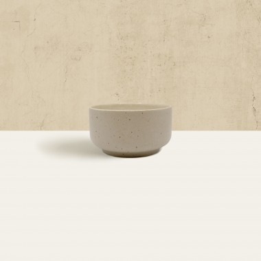 Handgemachte Steingut Schüssel Eelina - Cappuccino Beige - EDDA stoneware