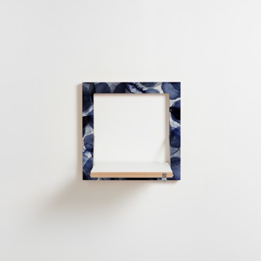 Fläpps Regal 40x40-1 – Bubbles Indigo by Pattern Studio

