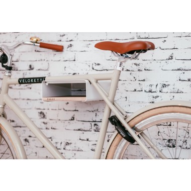 Design Fahrrad-Wandhalterung | PARAX® S-RACK | Weiß mit Birken Holz | für Rennrad Hardtail & Cityrad 