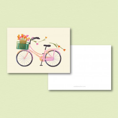 Tulpenfahrrad – Postkarte A6