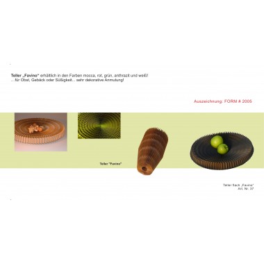 onlydesign Teller "Favino", Schale, Honeycomb, Vase
