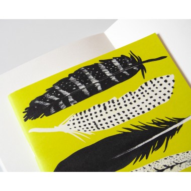Notizheft A5 Federn gelb // Papaya paper products