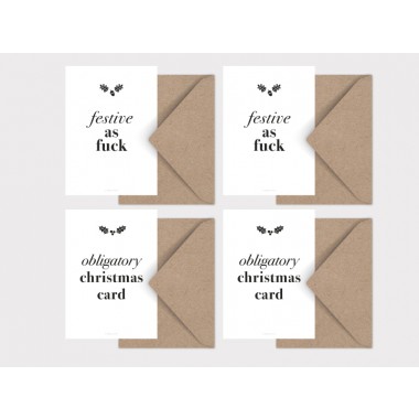 typealive / Weihnachtskarten 4er Set / Festive