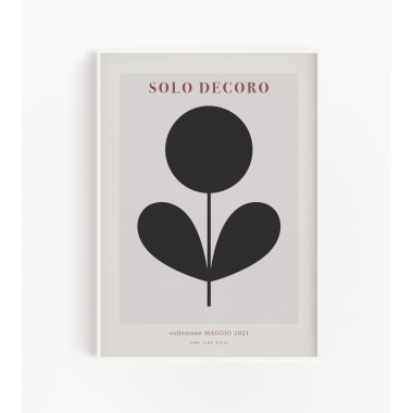 FINE FINE STUFF - Poster - Solo Decoro - black 02 - A3 - Japandi - Scandi - minimalistisch