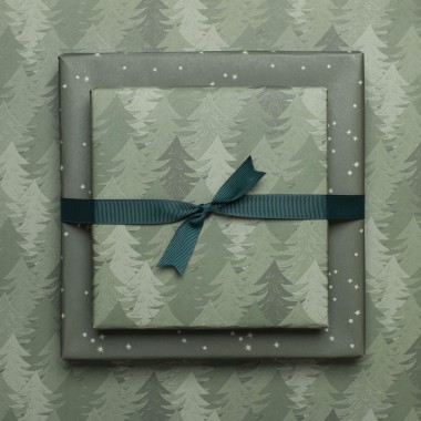 12 Bogen Weihnachtspapier mit verschiedenen Mustern (grün) von My Pretty Circus