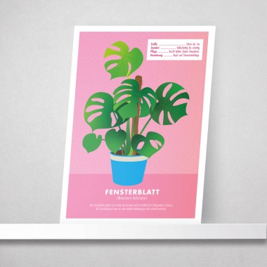 Hey Urban Monkey - A4 Poster - „Monstera“