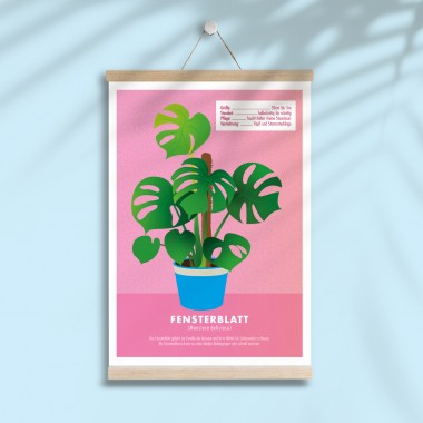Hey Urban Monkey - A4 Poster - „Monstera“