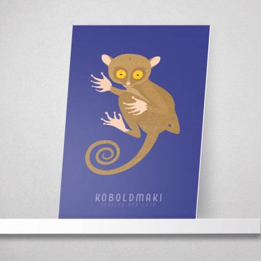 Hey Urban Monkey - A4 Poster - „Koboldmaki“