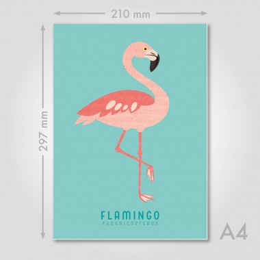 Hey Urban Monkey - A4 Poster - „Flamingo“