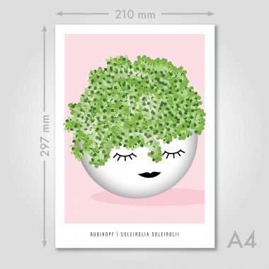 Hey Urban Monkey - A4 Poster - „Bubikopf“