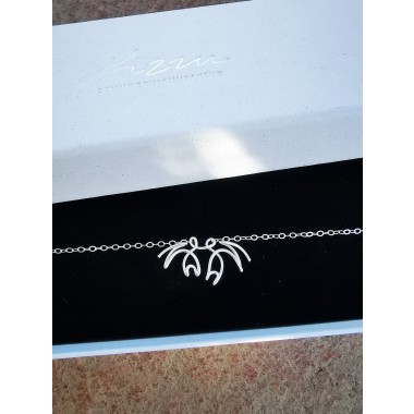 Halskette mit Krebs Anhänger, handmade, ocean jewelry, wire art - in Sterling Silber - KIZZU Schmuck 