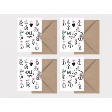 typealive / Weihnachtskarten 4er Set / Holey Night