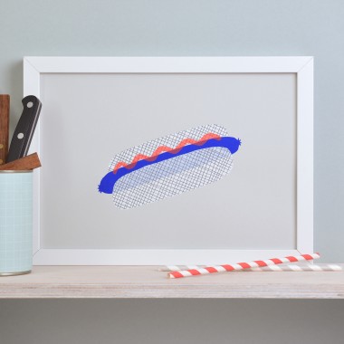 Siebdruck »Hot Dog« (DIN A4) / fidu—fine paper goods