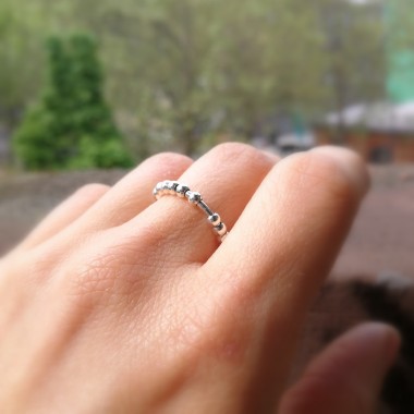 Ring "Ausgespielt" aus Silber von Doppelludwig