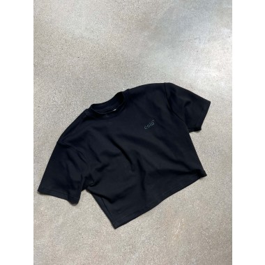 Cropped Shirt aus Biobaumwolle mit Signature Stickerei