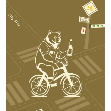 Bear Riding Bicycle Socken von Offbeat
