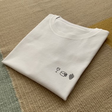 Charles / Shirt Wein, Käse, Trauben / 100% Biobaumwolle / Fair Wear zertifiziert 