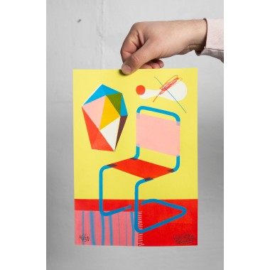 Martin Krusche, Schablonendruck »Lehnstuhl«, 21x29,7cm