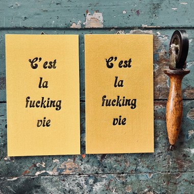 C'est la fucking vie
Letterpress von papelami