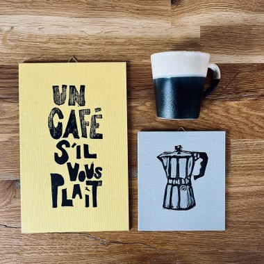 Un café s’il vous plaÎt
Linoldruck von papelami