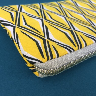 Print now - Riot later ● Mäppchen Goldraute, Stoffsiebdruck