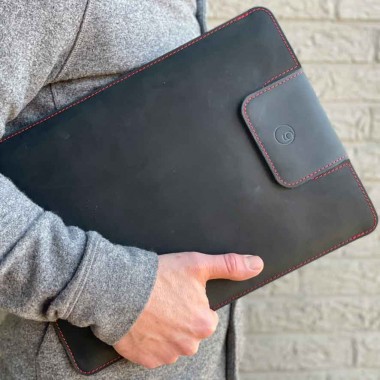 MacBook Pro 16" Lederhülle - aus pflanzlich gegerbtem Leder und Merino Wollfilz (Mulesing-frei)