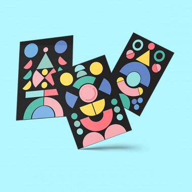 STICK A PEAR Stickerset PLAYGROUND - kunterbunt: Reflektierende Sticker für dein Lastenrad